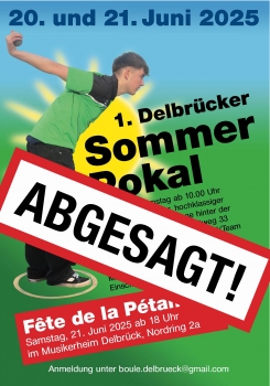 Plakat Sommerpokal Delbrck abgesagt
